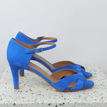 Load image into Gallery viewer, BODIL Suede Blue & Metal Blue - last pairs 36 & 40