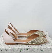 Load image into Gallery viewer, JULIETTE Glitter Champagne & Cream - Emma Go Shoes