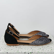 Load image into Gallery viewer, JULIETTE Glitter Smoke & Suede Black