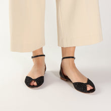 Load image into Gallery viewer, JULIETTE Glitter Black & Calf Black - Emma Go Shoes