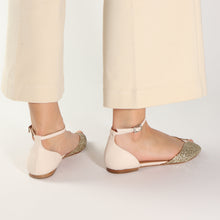 Load image into Gallery viewer, JULIETTE Glitter Champagne & Cream - Emma Go Shoes