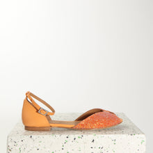 Load image into Gallery viewer, Juliette Glitter Orange & Nappa Orange