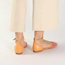Load image into Gallery viewer, Juliette Glitter Orange & Nappa Orange