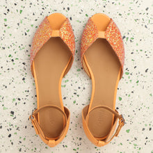 Load image into Gallery viewer, Juliette Glitter Orange & Nappa Orange