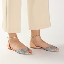 Load image into Gallery viewer, JULIETTE Glitter Silver & Calf Nude - Emma Go Shoes