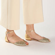 Load image into Gallery viewer, JULIETTE Glitter Champagne & Gold - Emma Go Shoes