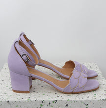 Load image into Gallery viewer, ZOE Suede Lavender & Nappa Gold