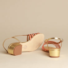 Load image into Gallery viewer, ALEXIS Calf Coral & Gold Last pair 36 - Emma Go Shoes