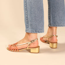 Load image into Gallery viewer, ALEXIS Calf Coral & Gold Last pair 36 - Emma Go Shoes