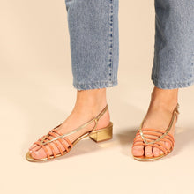 Load image into Gallery viewer, ALEXIS Calf Coral & Gold Last pair 36 - Emma Go Shoes