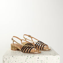 Load image into Gallery viewer, ALEXIS Suede Black & Gold - Emma Go Shoes