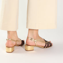 Load image into Gallery viewer, ALEXIS Suede Black & Gold - Emma Go Shoes