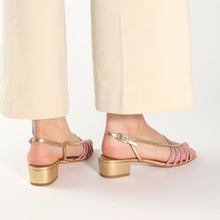 Load image into Gallery viewer, ALEXIS Viper Pink & Gold - Emma Go Shoes