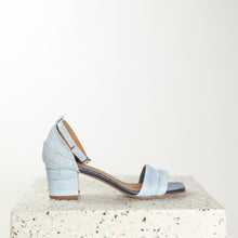 Load image into Gallery viewer, Becky Croc Blue & Metal Blue