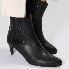 Load image into Gallery viewer, Eloise Calf Black & Glitter Black