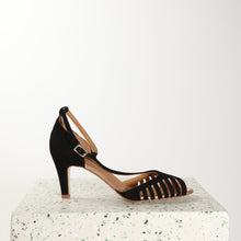 Load image into Gallery viewer, JOELLE Suede Black & Rosegold - last pairs 36, 37 ,38, 40 - Emma Go Shoes