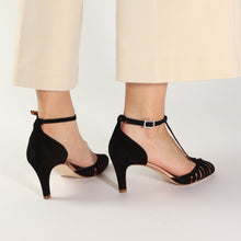 Load image into Gallery viewer, JOELLE Suede Black & Rosegold - last pairs 36, 37 ,38, 40 - Emma Go Shoes