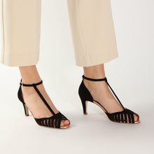 Load image into Gallery viewer, JOELLE Suede Black & Rosegold - last pairs 36, 37 ,38, 40 - Emma Go Shoes