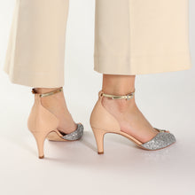 Load image into Gallery viewer, JOLENE Glitter Silver & Nude - Emma Go Shoes