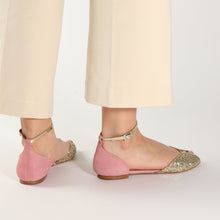 Load image into Gallery viewer, JULIETTE Glitter Champagne & Rose - Emma Go Shoes