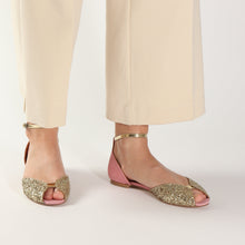 Load image into Gallery viewer, JULIETTE Glitter Champagne & Rose - Emma Go Shoes