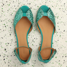 Load image into Gallery viewer, Juliette Glitter Jade & Nappa Jade - last pairs 38, 42