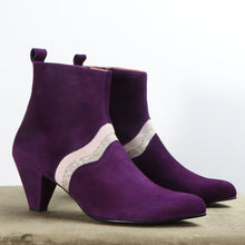 Load image into Gallery viewer, Karen Suede Purple, Glitter Cava & Face - Emma Go Shoes