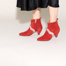 Load image into Gallery viewer, Karen Suede Red & Glitter - last pair 35 - Emma Go Shoes