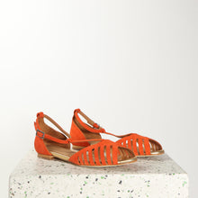 Load image into Gallery viewer, LILY Suede Orange & Gold - Emma Go Shoes