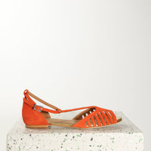 Load image into Gallery viewer, LILY Suede Orange & Gold - Emma Go Shoes