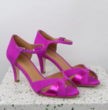Load image into Gallery viewer, BODIL Suede Neon Fuxia &amp; Metal
