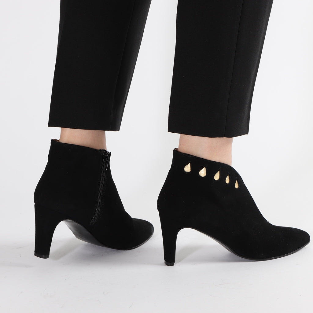 Iben Suede Black and Gold - Emma Go Shoes