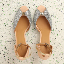 Load image into Gallery viewer, JOLENE Glitter Silver &amp; Nude - Emma Go Shoes
