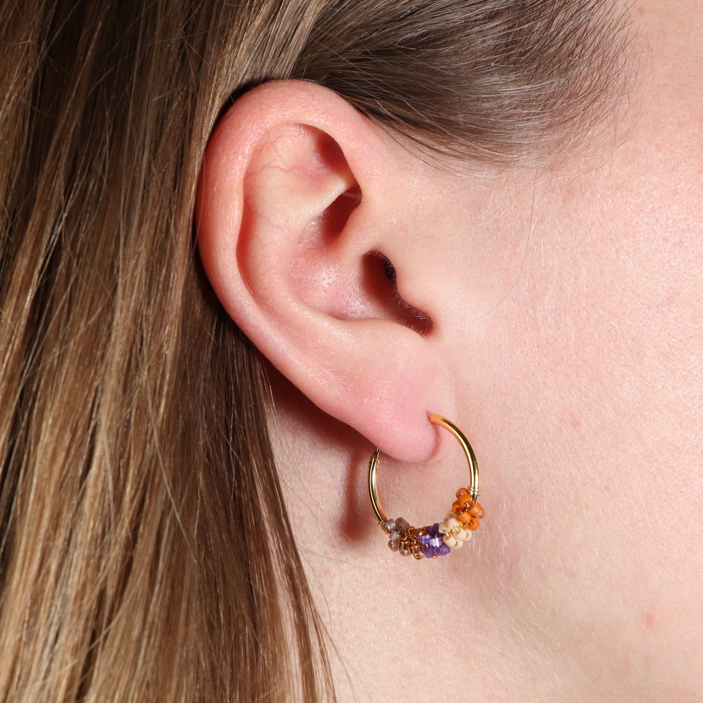 Sanne Purple Earring